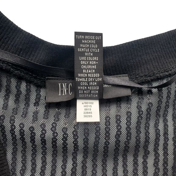 I.N.C International Concepts Women's Sequin V-Neck Pullover Sheer Top Size XL - Picture 10 of 12